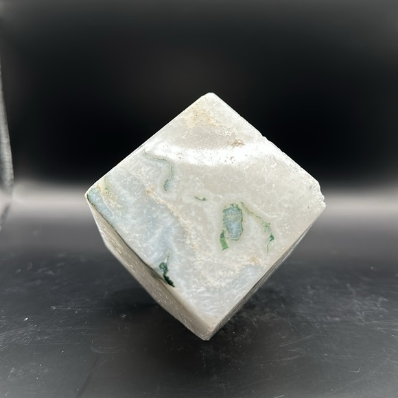 Moss Agate Crystal Stone Cube